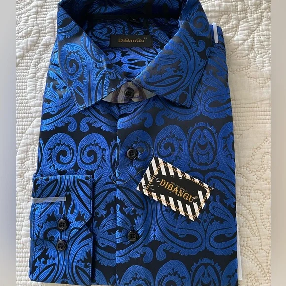 DiBanGu Mens Dress Shirt - Picture 2 of 8